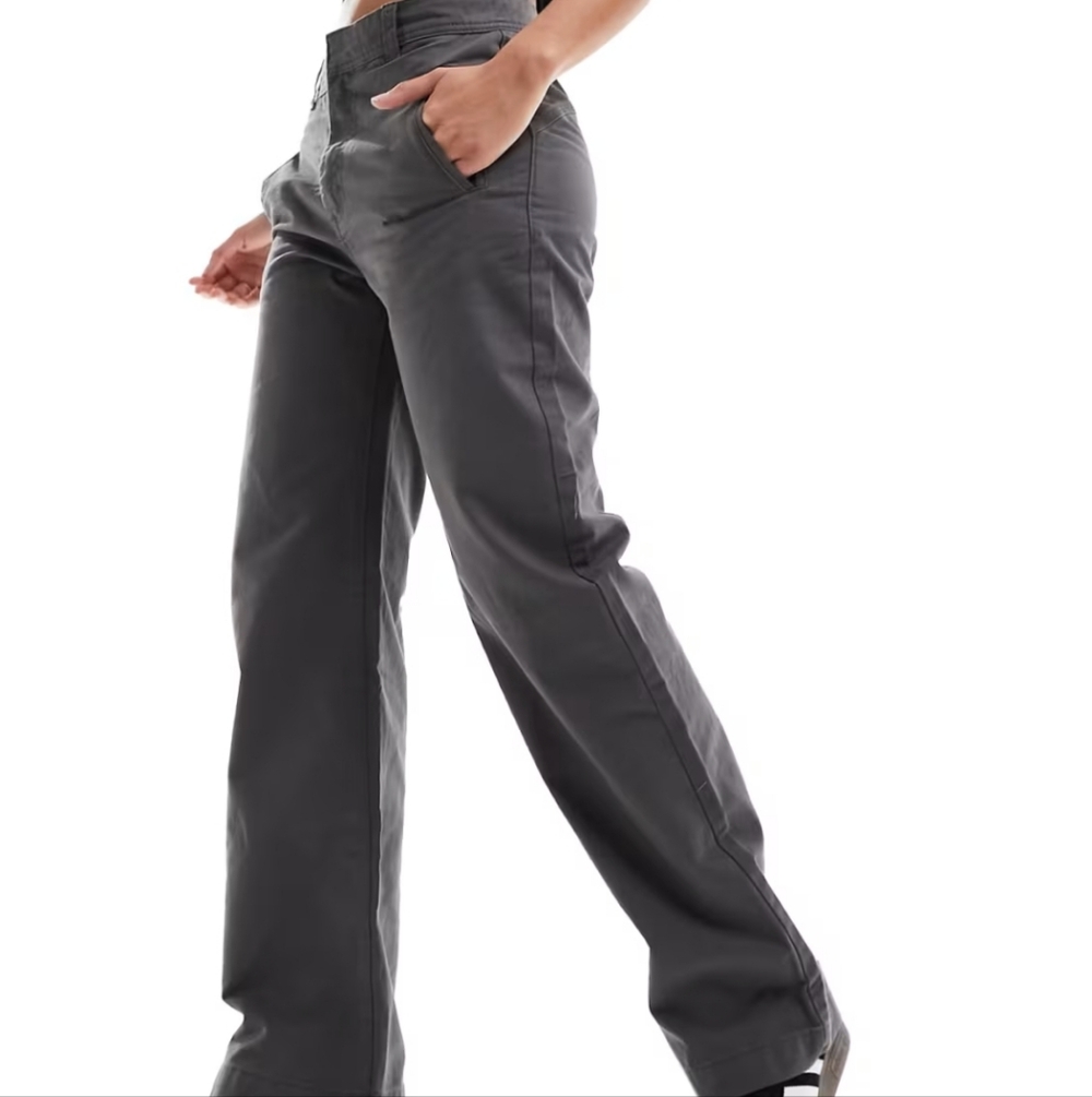 Cotton On Bailey Pant Slate Gray Straight Leg Chino Trousers Size 4 US